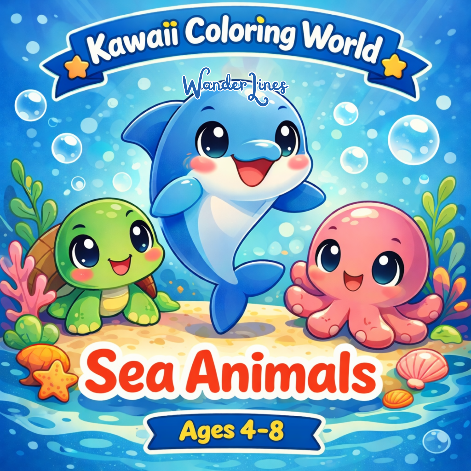 Cover of the latest Wander Lines coloring book