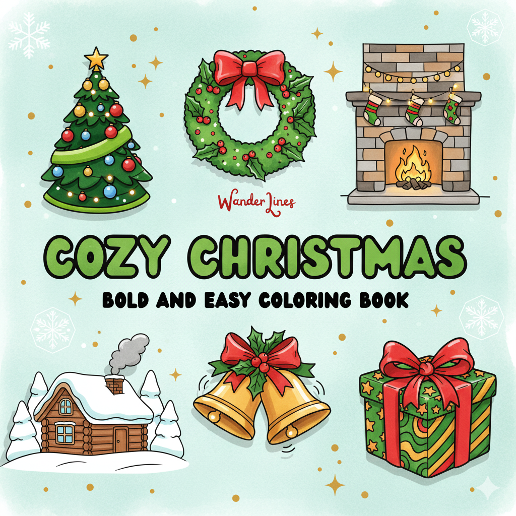 Cover of the latest Wander Lines coloring book