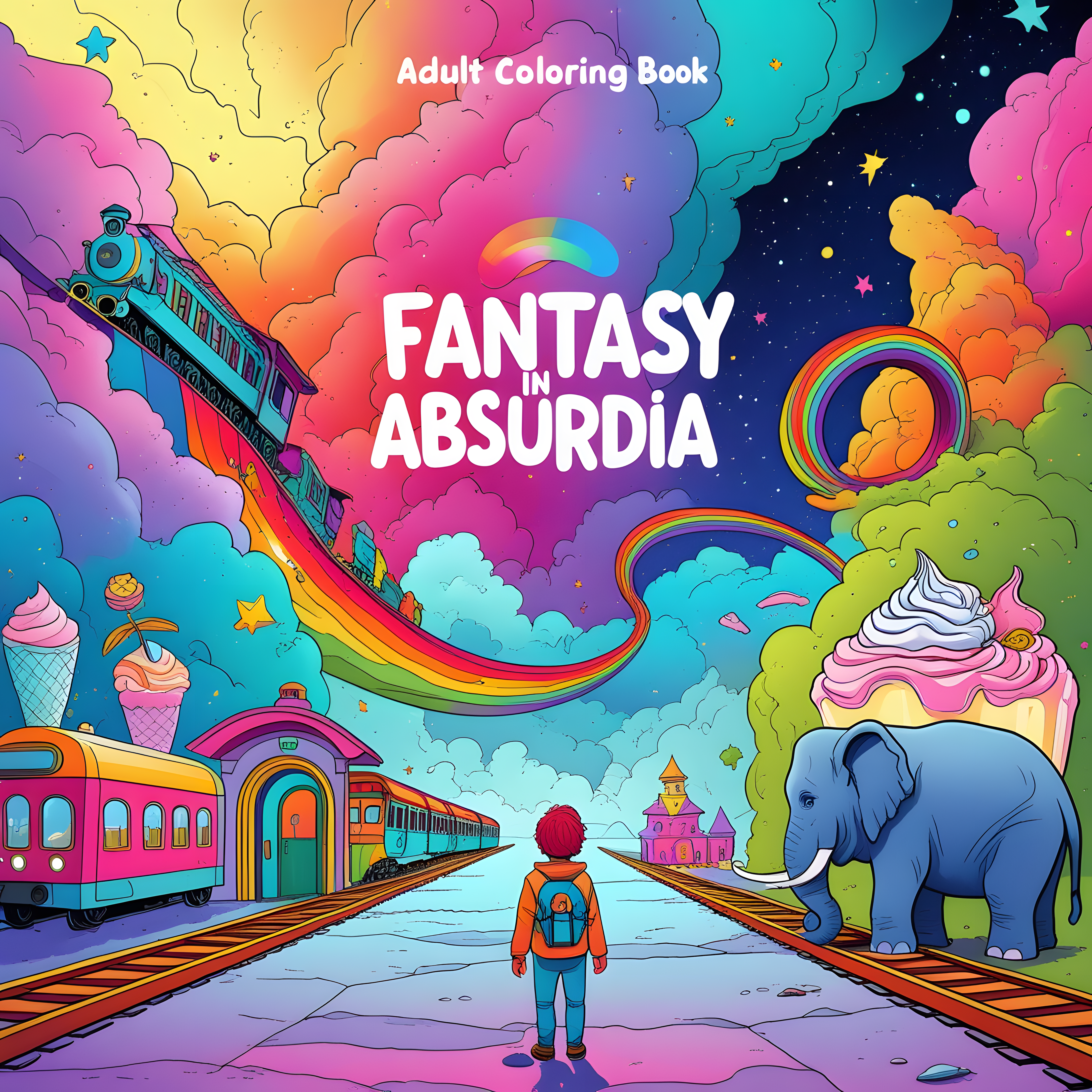 Voyage en Absurdie — surreal scenes to color