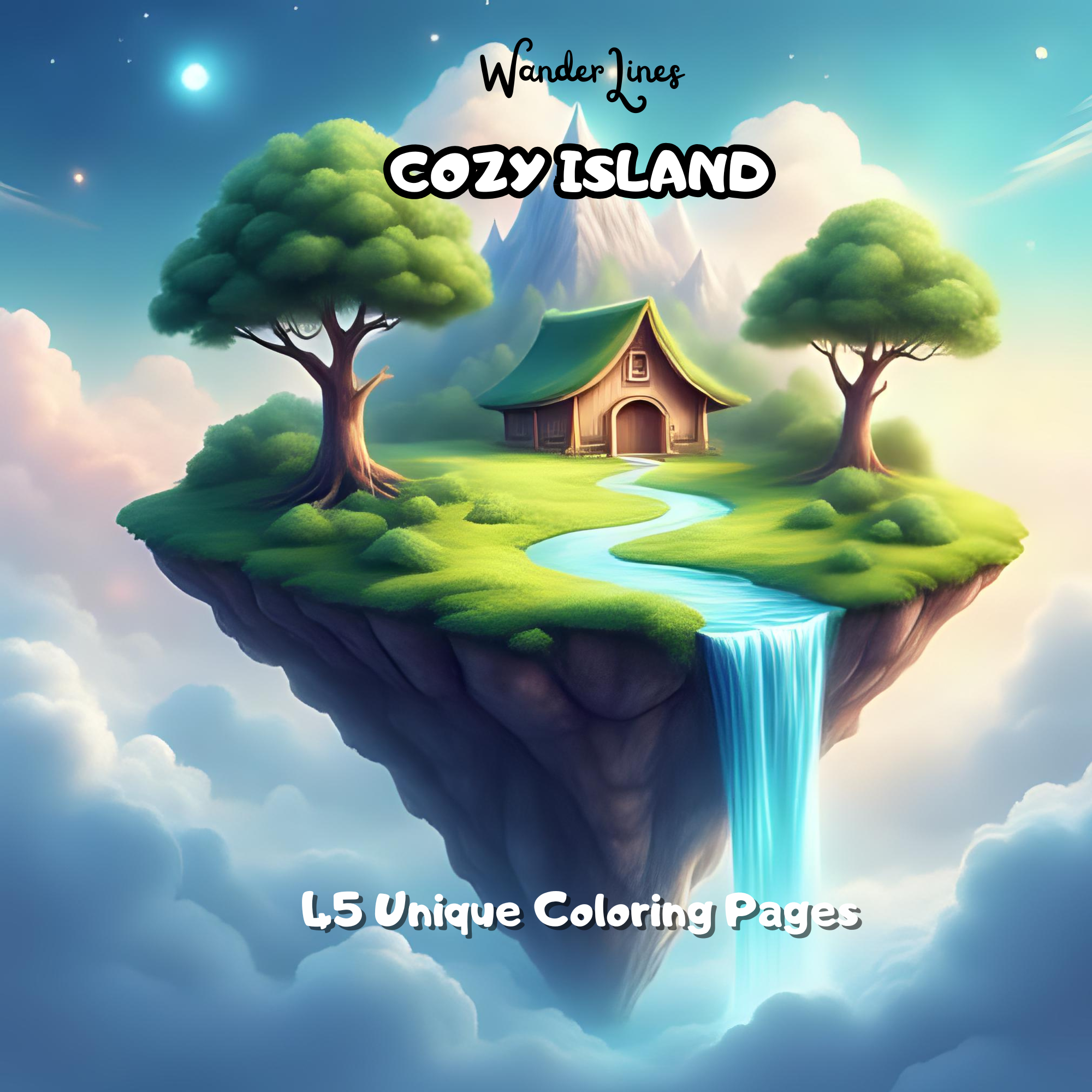 Cozy Island — 50 floating islands to color