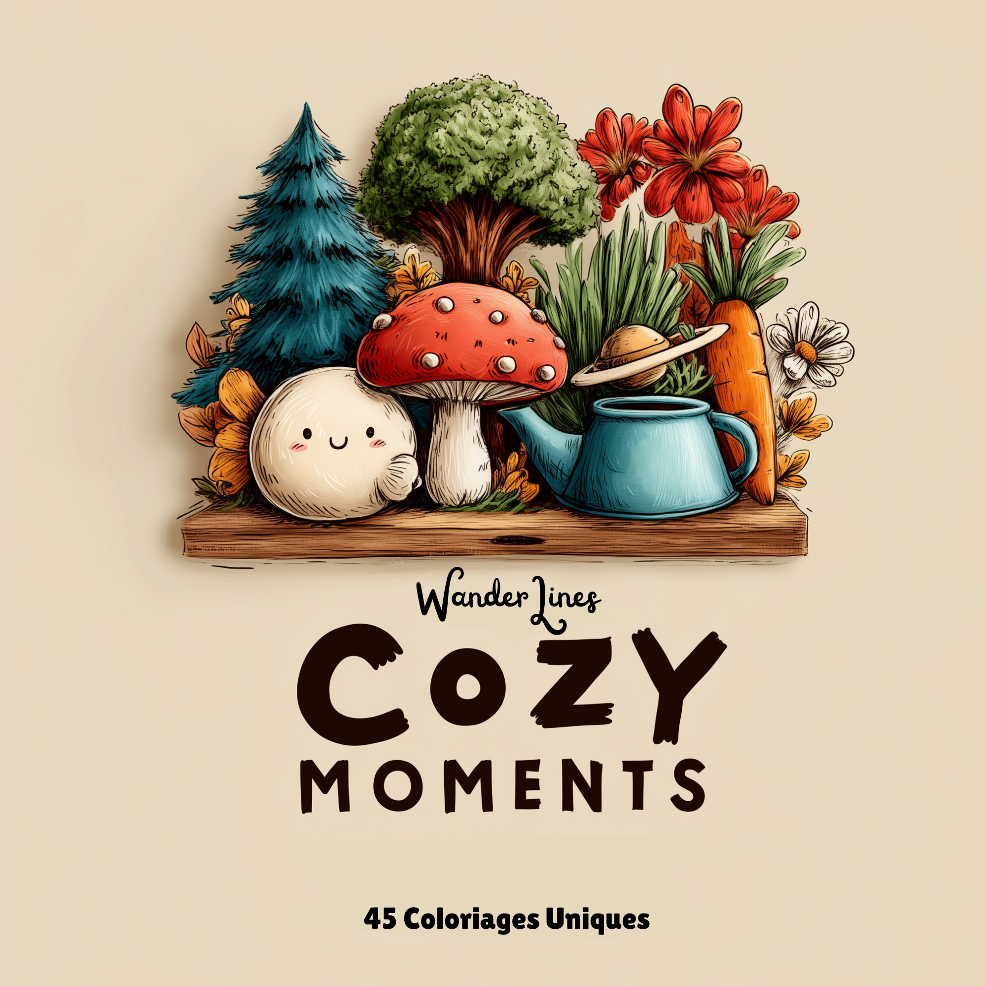 Cozy Forest — animals & forests to color