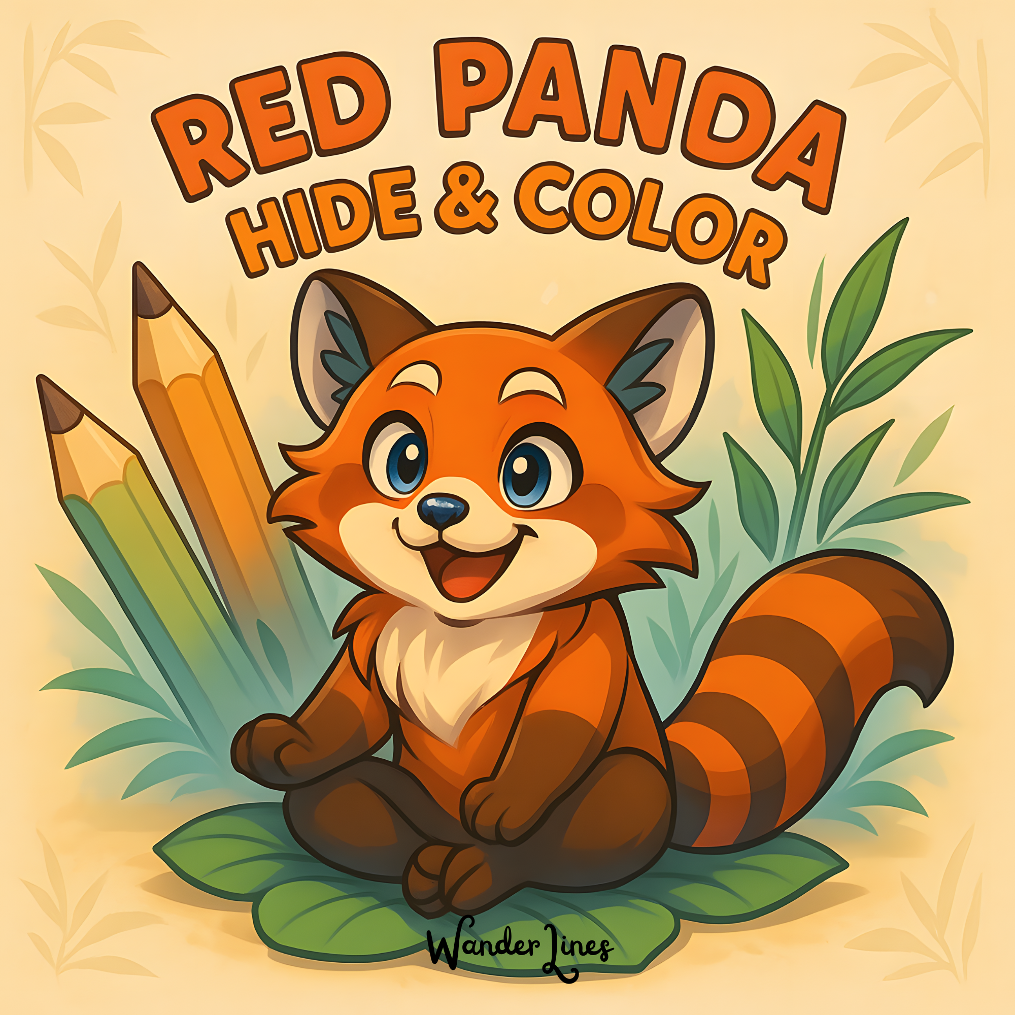Find the red panda — search & color